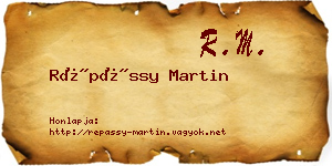 Répássy Martin névjegykártya